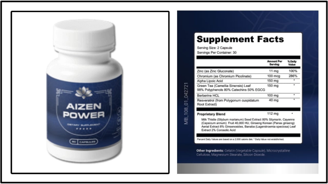 Aizen Power Supplement Facts